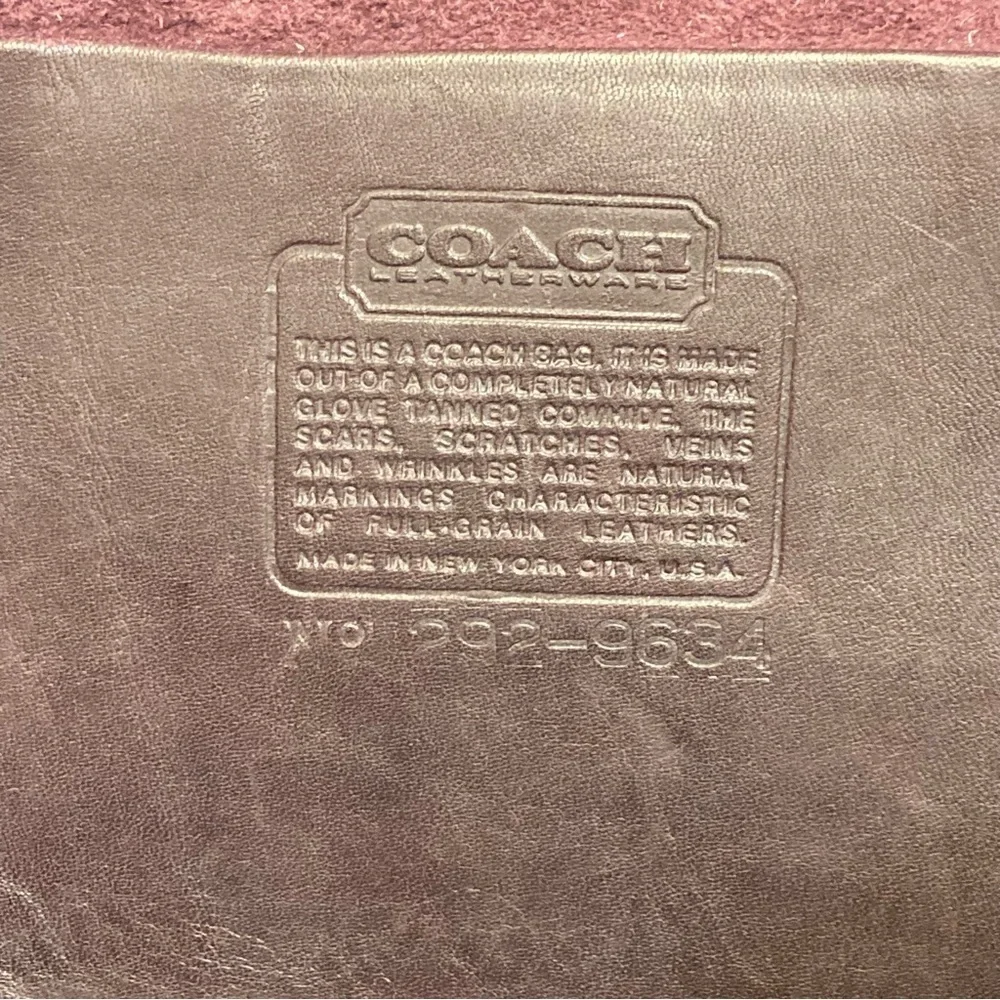 Coach RARE burgandy leather vintage New York City Bonnie cashin era breifcase